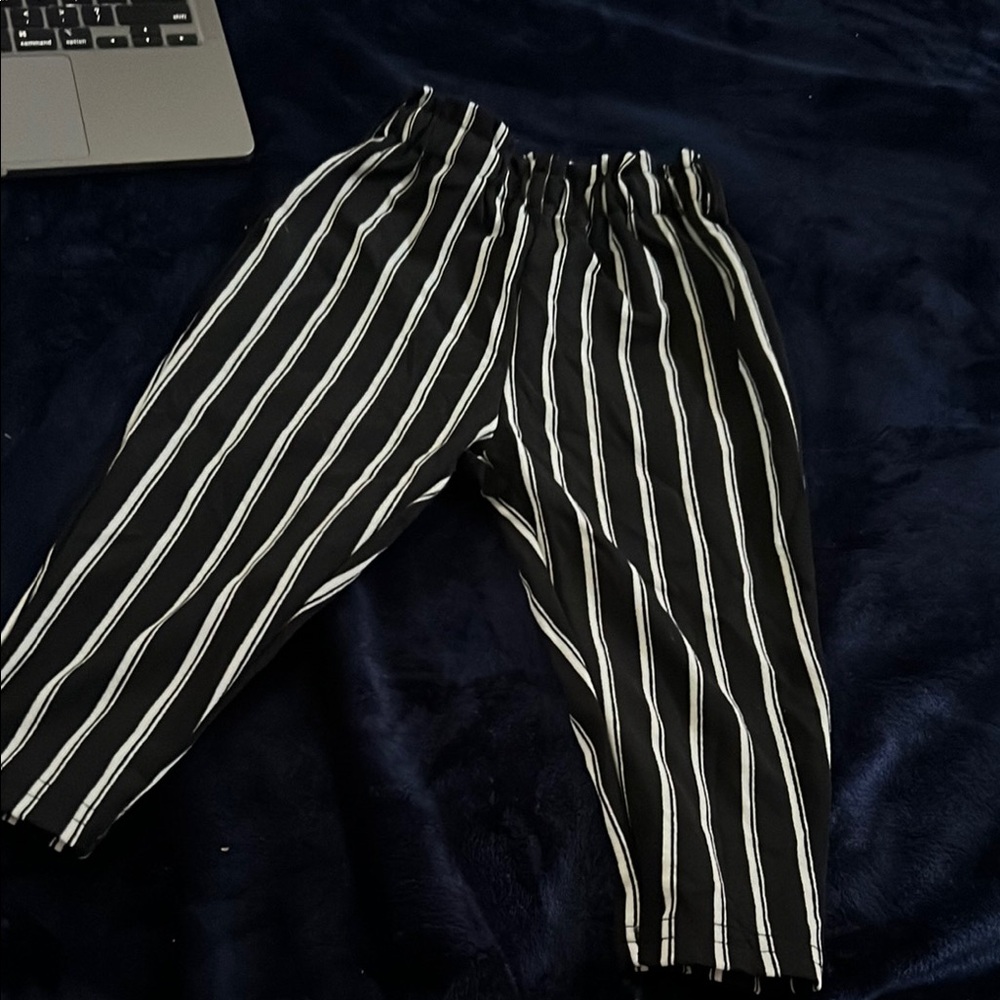 Black and White Striped Pants